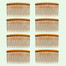 8 Pieces of 8.5cm Side Hair Comb Sliding Comb Simple Hair Comb Turtle Clear Hair Combs Clear Hair Combs Side Comb Hair Combs (Coffee)