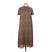 Avec Les Filles Casual Dress: Brown Leopard Print Dresses - Women's Size 10
