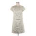 Tory Burch Cocktail Dress: Ivory Damask Dresses - Women's Size 2