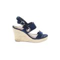 LC Lauren Conrad Wedges: Blue Shoes - Women's Size 6