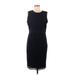 Ann Taylor Casual Dress - Midi: Black Jacquard Dresses - Women's Size 8