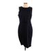 Ann Taylor Casual Dress - Bodycon: Black Solid Dresses - New - Women's Size 12