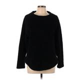 Ann Taylor LOFT Fleece Jacket: Black Jackets & Outerwear - Women's Size Large
