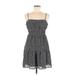 Madewell Casual Dress - Mini: Gray Polka Dots Dresses - Women's Size 6