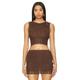 LOBA Sandia Top in Brown. Size M, S, XL, XS, XXS.