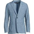 Linen/Cotton Blazer, Men, size: 38-40, regular, Blue, Cotton/Linen, by Lands' End