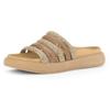 Pantolette GABOR, Damen, Gr. 40, gold (goldfarben, roségoldfarben), Textil, modisch, Schuhe, Plateau, Sommerschuh, Schlappen mit Best Fitting-Ausstattung, Topseller