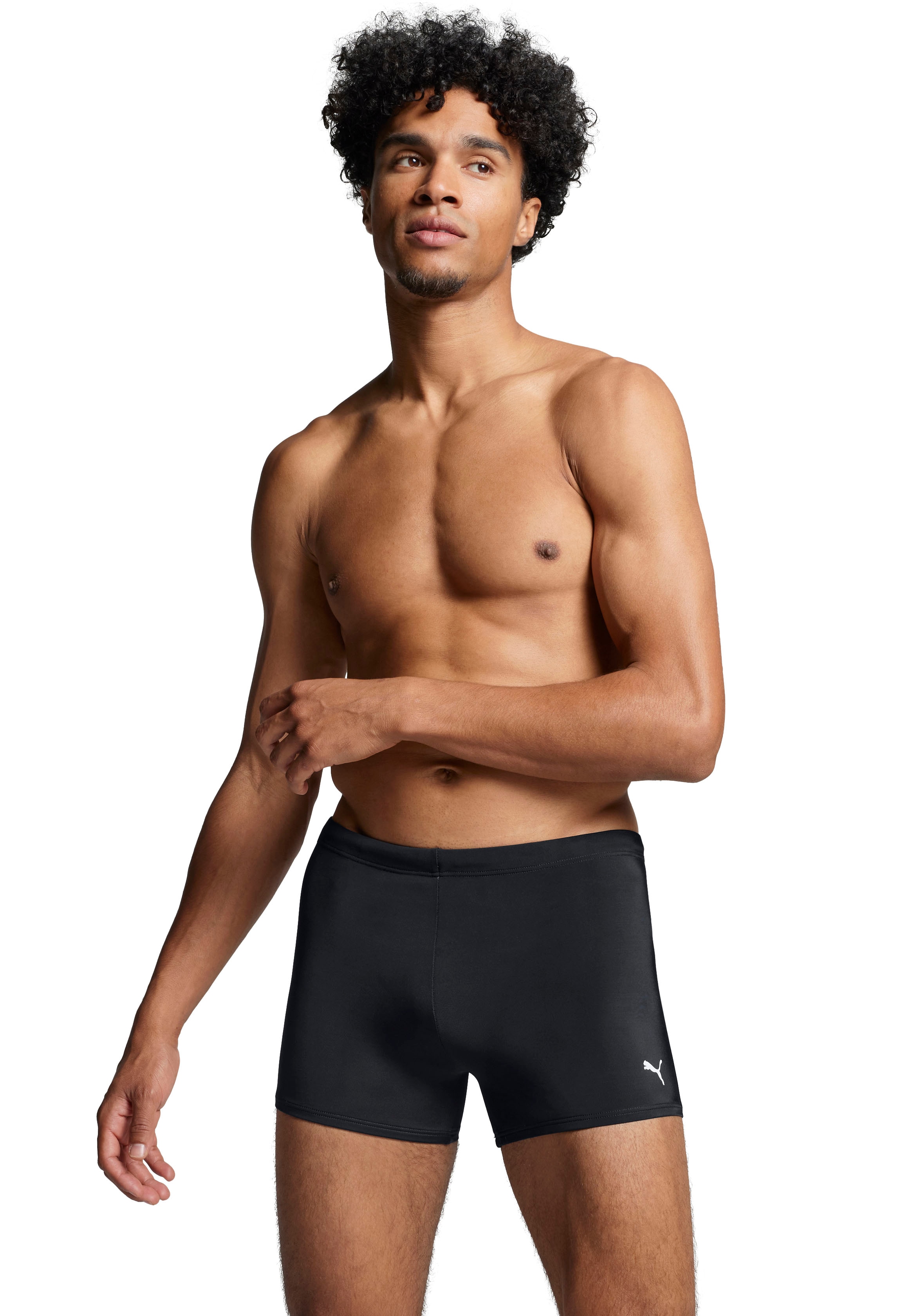 Badepants PUMA "PUMA SWIM MEN CLASSIC SWIM TRUNK", Herren, Gr. XXL, N-Gr, schwarz, Web, Obermaterial: 78% Polyester, 22% Elasthan, unifarben, Badehosen, Brandingdetails Image