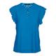 Kurzarmshirt VERO MODA "VMTASSA SS O-NECK TOP JRS GA" Gr. L (40), blau (ibiza blue) Damen Shirts Jersey
