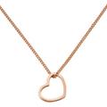 Kette mit Anhänger MODABILÉ "Schmuck Geschenk Silber 925 Halsschmuck Halskette Heart Herz" Halsketten Gr. Silber 925 (Sterlingsilber), Länge: 50 cm Breite: 1,2 mm, rosegold (roségoldfarben) Damen Ketten mit Anhänger