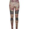 Leggings URBAN CLASSICS "Urban Classics Damen Ladies Camo Tech Mesh Leggings", Damen, Gr. L, US-Größen, rot (rotwood camo), 77% Polyester, 23% Elasthan, skinny fit, Hosen