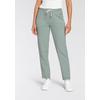 Jogginghose KANGAROOS, Damen, Gr. 46, N-Gr, grün (khaki, gau), Sweatware, Obermaterial: 95% Baumwolle, 5% Elasthan, bedruckt, unifarben, casual, bequem knöchellang, Hosen, mit großen Taschen
