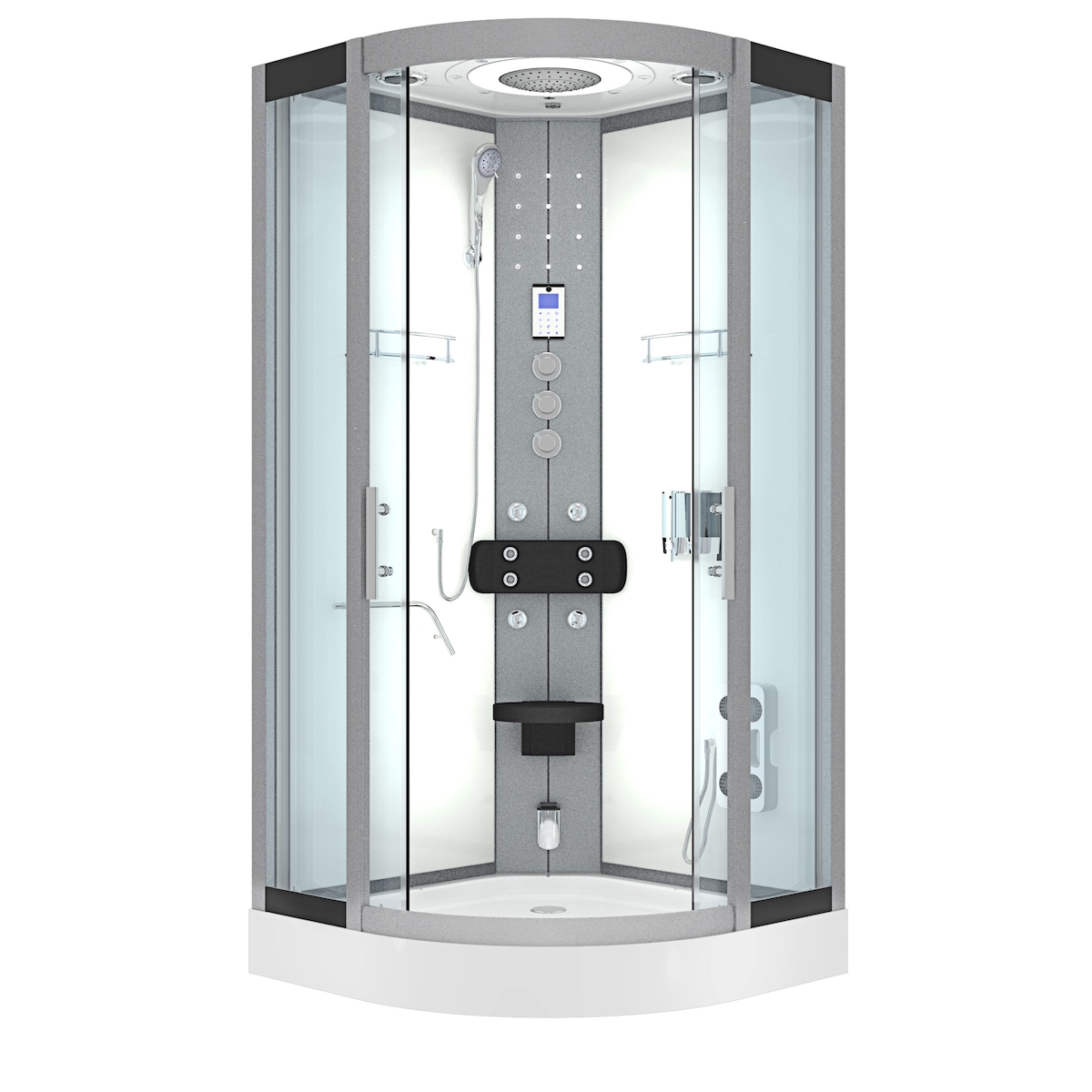 AcquaVapore Dampfdusche Duschkabine Sauna Dusche D58-00T3 80x80 cm ohne 2K Scheiben Versiegelung Image