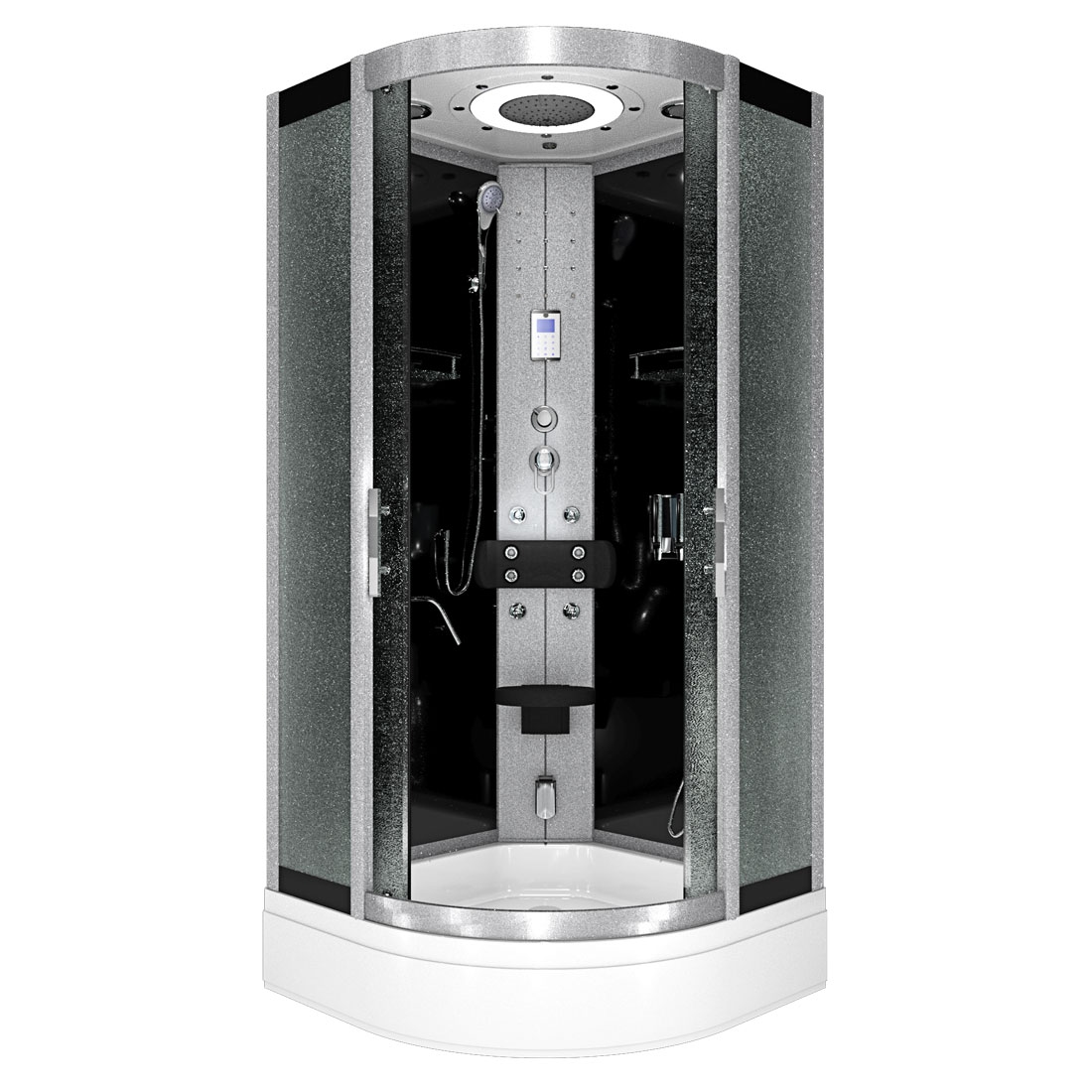 AcquaVapore Dampfdusche Duschkabine Sauna Dusche D58-63M2 100x100 cm ohne 2K Scheiben Versiegelung Image