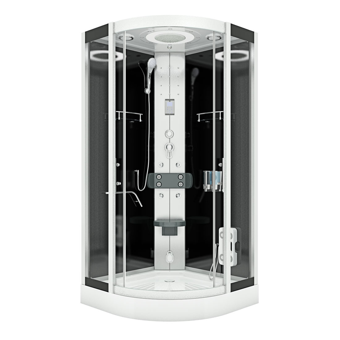 AcquaVapore Dampfdusche Duschkabine Sauna Dusche D58-23T2-EC 100x100 cm mit 2K Scheiben Versiegelung Image