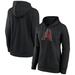 Women's Fanatics Branded Black Arizona Diamondbacks Distressed Team Pullover Hoodie