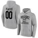 Men's Fanatics Branded Gray Providence Friars Lacrosse Pick-A-Player NIL Gameday Tradition Pullover Hoodie