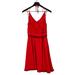 Anthropologie Dresses | Girls From Savoy Anthropologie (4) 100% Silk Knee Length Ruffled Fit Dress Red | Color: Red | Size: 4