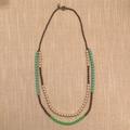 J. Crew Jewelry | J. Crew | Beaded Layer Necklace | 28.5” | Color: Green | Size: 28.5”