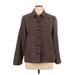 Alfred Dunner Blazer Jacket: Brown Plaid Jackets & Outerwear - Women's Size 16