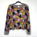 Disney Tops | Disney Disneyland Disney Parks World Mickey Hands Waffle Weave Size Large Top | Color: Gray/Red | Size: L