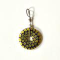 Anthropologie Jewelry | Genuine Chinese Yellow & Blue Flower Wire Glass Necklace Pendant | Color: Blue/Yellow | Size: Os