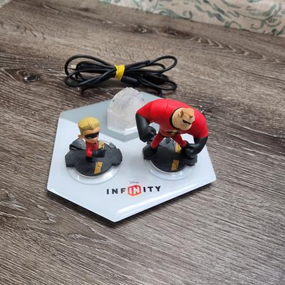Disney VR, AR & Accessories | Disney Infinity Base Plate & Three Figures- Mr. Incredible, Dash, Monster Cube | Color: Black/Red | Size: Os