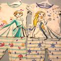 Disney Pajamas | Disney Frozen Pajama Bundle(2 Pair).100% Cotton. Size 5t. Vguc | Color: Green/Purple | Size: 5tg