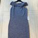 Michael Kors Dresses | Michael Kors - Navy & White Speckled Knit Off-The-Shoulder Bodycon Dress | Color: White | Size: Xl
