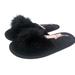 Victoria's Secret Shoes | New Victoria’s Secret Pom Pom Slippers Small New Soft Plush Black | Color: Black | Size: 5/6