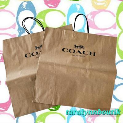 Coach Party Supplies | 2 X Coach Gift Bags | Color: Brown | Size: Os