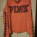 Pink Victoria's Secret Tops | Clearance: Vs Pink Long-Sleeve Shirt Womens Size Lg | Color: Pink | Size: L