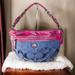 Coach Bags | Coach Laura Signature Hobo Purse F14938 Magenta & Blue Shoulder Bag ~Rare Colors | Color: Blue/Pink | Size: Os