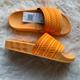 Adidas Shoes | Adidas Originals Sandals Adilette Orange Creamsicle Hq5895 Size 4 | Color: Orange/Yellow | Size: 4