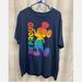 Disney Shirts | Disney Pride Collection Mens Navy T-Shirt With Mickey Mouse Sz Xl | Color: Blue | Size: Xl