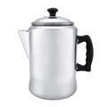 JINKEBIN Aluminum Coffee Percolator, Pratical Aluminum Alloy Tea Kettle Coffee Pot Percolator Stove Top with Lid Compatible with Cooker Home Kitchen Shop Cafe Office Coffee Pot