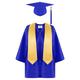 Soolike Childrens graduation gowns,Preschool Nursery Ceremony Costume Sets with Graduation Sash Without Cap 2024 Shiny Nursery Graduation Outfit for Kids for Child Size 2-12 Years for Birthday 4 PCS