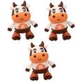 BESTonZON 3pcs Electric Dancing Cow Musical Cow Toy Playset Rocking Toy Electric Induction Cow Musical Toys Walking Calf Model Dancing Musical Cow Child Swing Plastic Robot