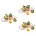 Toyvian 3 Sets Simulation Tea Set Toys Nootropic Toys Girl Toys Children's Toys Toys Tea Toy Toys for Pretend Play Toy Wood Afternoon Tea Cosplay