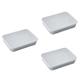 Alipis 3pcs Stainless Steel Bakeware Munchies Crackers Cheese Metal Trays Stainless Steel Toaster Serving Tray Professional Baking Trays Easy Bake Oven Pizza Tray Toasters Pan Rectangle