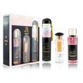 Rose Paris Night Perfume Collection Set With 3ml Free EDP Spray - 100ml Eau De Parfum + 250ml Deodorant + 300ml Air Freshener - Luxury Arabic UAE Women Fragrance