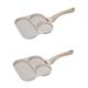 Alipis 2 Sets Camping Non Stick Frying Pan Non-Stick Frying Pan Eggcelente Pan Egg Accessories Pancake Skillet Breakfast Griddle Daily Use Frying Pan Aluminum Alloy Food Bowl Poached Eggs