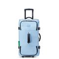 United Colors of Benetton Now Two Wheeled Rolling Duffel Bag, Light Blue, Checked Luggage 24 Inch, Now! Two Wheeled Rolling Duffel Bag