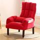 Modern Armchair, Mid Century Accent Chair With Wood Legs And High Back For Small Space, Adjustment Upholstered Fabric Sofa Club Chair For Living Room,Bedroom,Office (Color : /Red, Size : A)