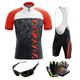 Cycling Jersey Set For Men,2024 Pro Team Mens Summer Cycling Short Sleeve with 9D Gel Padded Bib Pants for Outdoor Riding Biking (Typ-2,4XL)