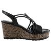 Keilsandalette MARCO TOZZI, Damen, Gr. 41, schwarz, Lederimitat, modisch, Schuhe, Sommerschuh, Sandale, Keilabsatz, in veganer Verarbeitung