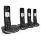 BT Advanced Cordless Home Phone with 100 Percent Nuisance Call Blocking and Answering Machine, Quad Handset Pack, Black (Renewed)