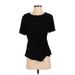 Vince Camuto Short Sleeve Top Black Crew Neck Tops - Women's Size Small