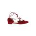 Stuart Weitzman Flats: Burgundy Shoes - Women's Size 10 1/2