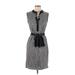 Palmer Jones Casual Dress - Shirtdress: Gray Jacquard Dresses - Women's Size 6